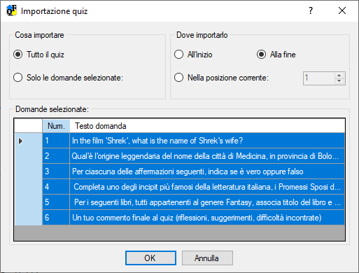 Cosa importare e dove