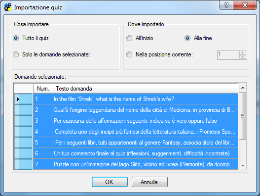 Cosa importare e dove
