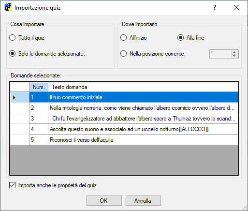 Cosa importare e dove